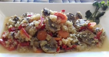 Quinoa con champiñones
