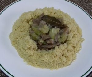 Cuscús con setas y calabacín