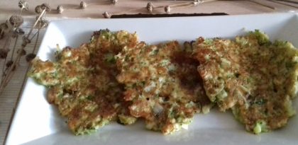 tortitas de brócoli y calabacín