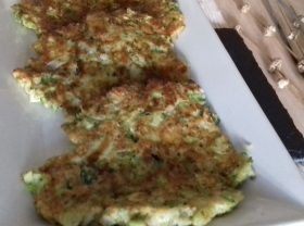 tortitas de brócoli y calabacín