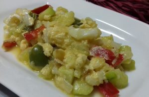 revuelto de bacalao y pimientos revuelto de bacalao y pimientos