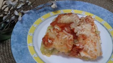 lasaña de patatas y verduras