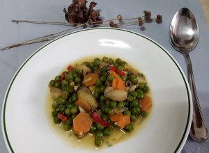 guisantes con chipirones