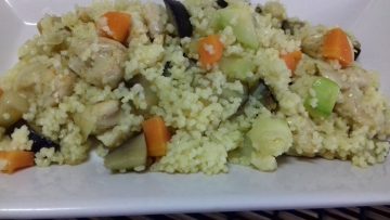 cuscús de pollo y verduras