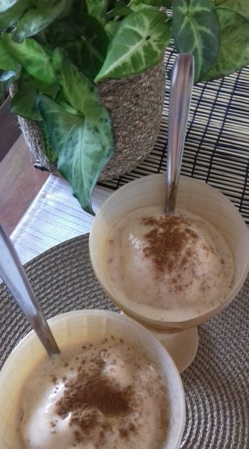 Helado de melocotón