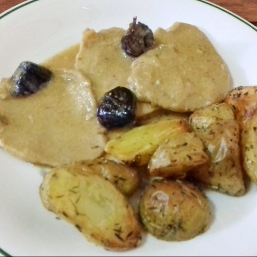 Filetes de lomo con ciruelas