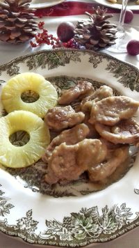 Solomillo ibérico con piña