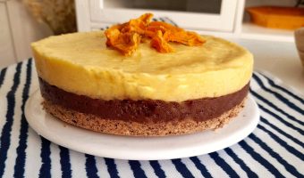 tarta de chocolate y mango