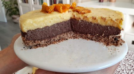 tarta de chocolate y mango