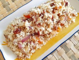 Arroz de coliflor con almendras