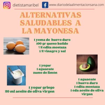 Alternativas saludables a la mayonesa