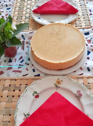 Cheesecake de melocotón