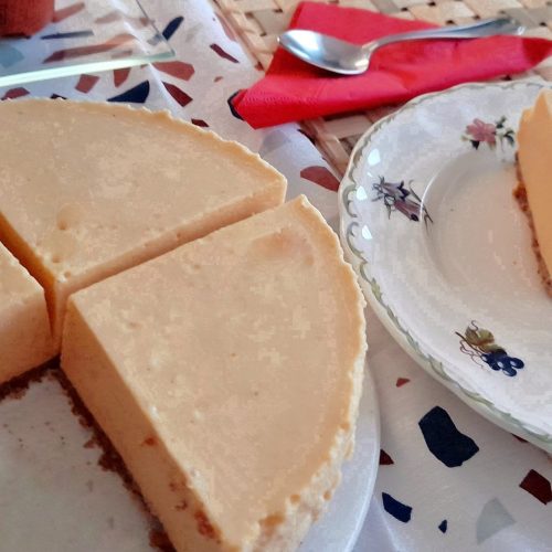 Cheesecake de melocotón