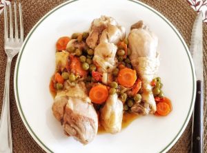 Muslitos de pollo a la jardinera