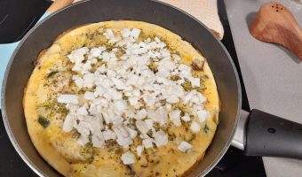 Frittata de verduras y queso