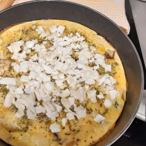 Frittata de verduras y queso
