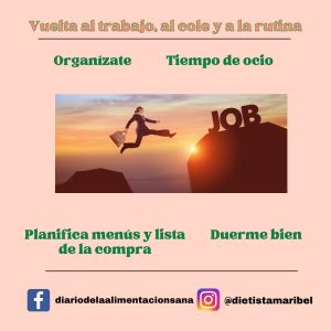 Vuelta al trabajo, al cole y a la rutina