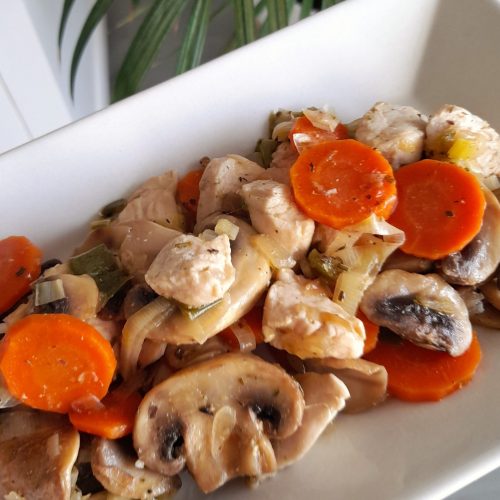 Salteado de pollo con verduras