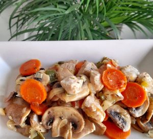 Salteado de pollo con verduras