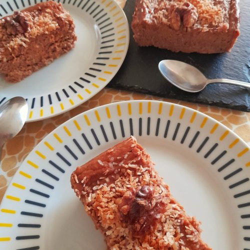 Pastel de calabaza y coco