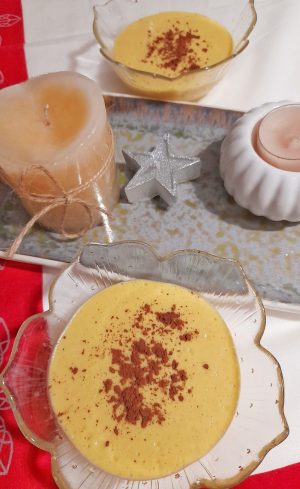 Flan de mango