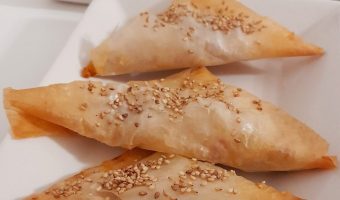 Samosas crujientes de pollo