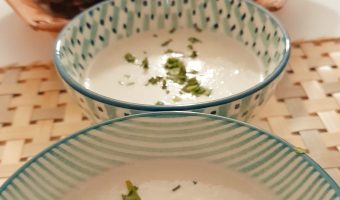 Crema de champiñones y queso