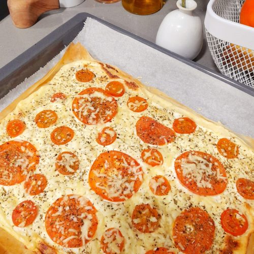 Tarta de ricotta y tomates