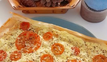 Tarta de ricotta y tomates