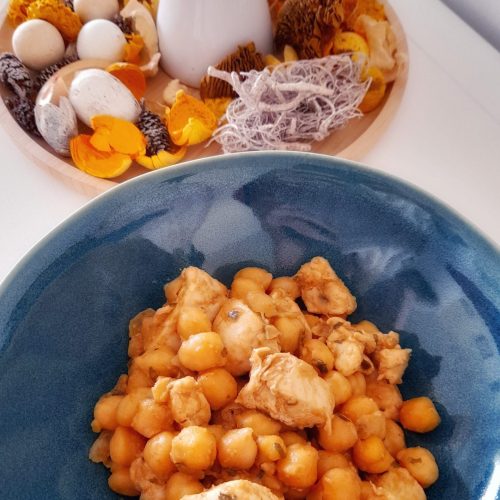 Pollo con garbanzos