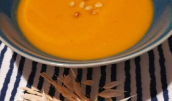 Crema de calabaza y garbanzos