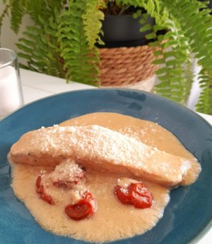 Salmón a la crema