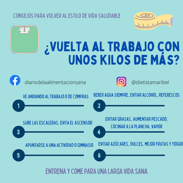 Vuelve a coger tus hábitos sanos tras las vacaciones