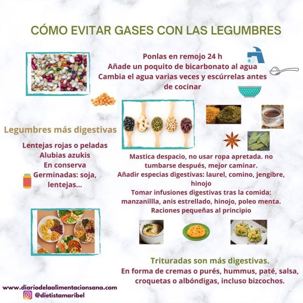 cómo evitar los gases con las legumbres