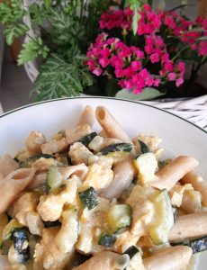 Pasta cremosa con calabacin