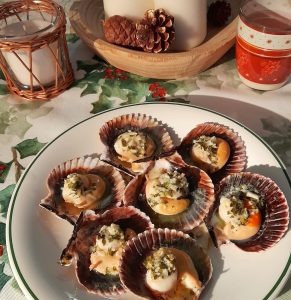Vieiras al horno