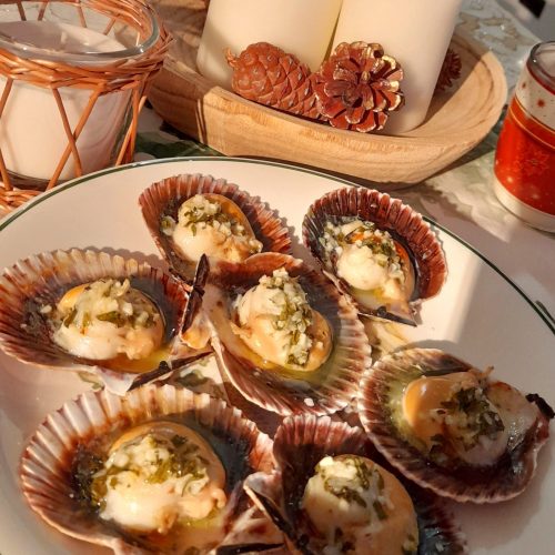 Vieiras al horno