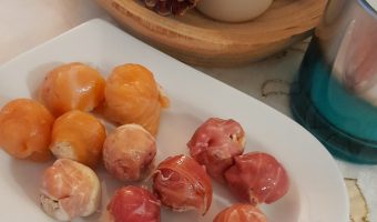 Bombones de jamón y de salmón ahumado