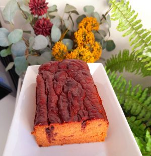 Bizcocho de calabaza, almendra y chocolate
