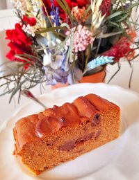 Bizcocho de calabaza, almendras y chocolate