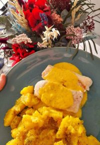 Merluza con salsa de limón