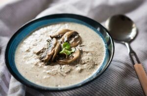 Crema de champiñones vegana